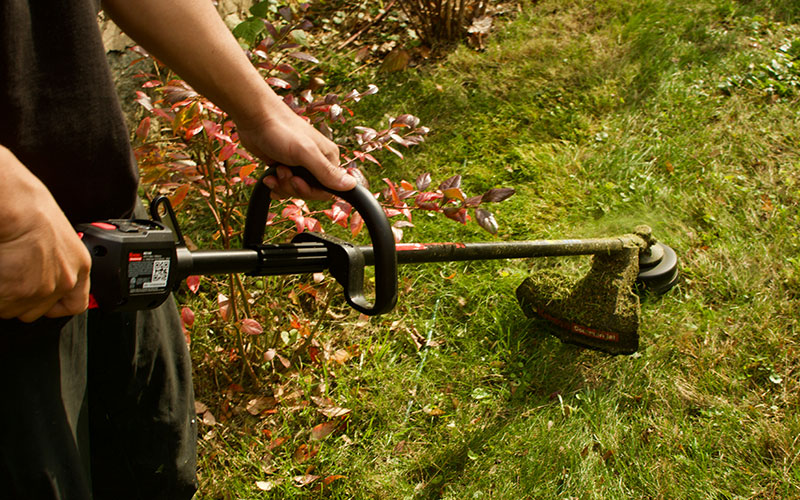 Man mowing lawn